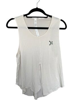 Lululemon Orange Theory Light Cream Scoop Neck Tank